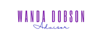 wanda dobson advisor logo on a black background
