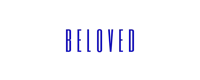 the word beloved in blue on a black background