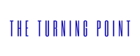 the turning point logo on a black background