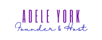 the logo for adele york founder's host