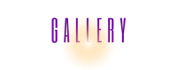 the logo for gallery on a black background